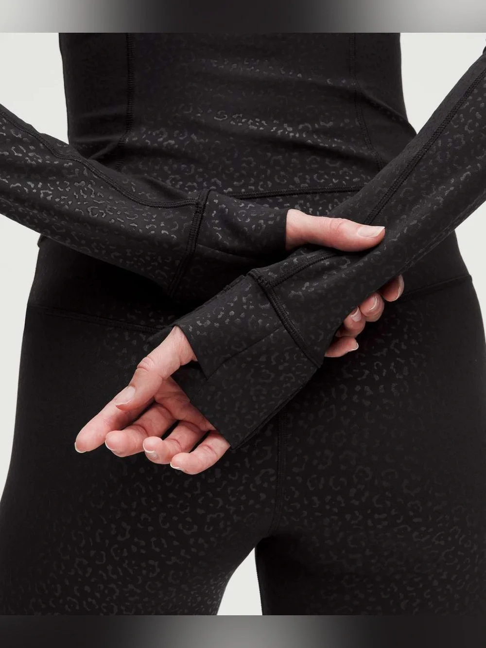 Lululemon Define Cropped Jacket *Nulu Leopard Daisy Emboss Black